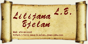 Lilijana Bjelan vizit kartica